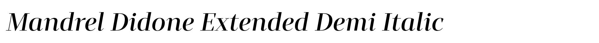 Mandrel Didone Extended Demi Italic image